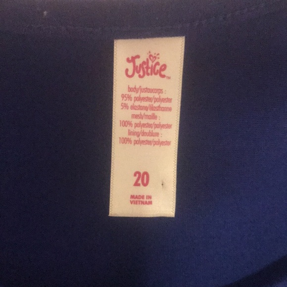 Blue sequinned dress with flowers - Picture 2 of 4